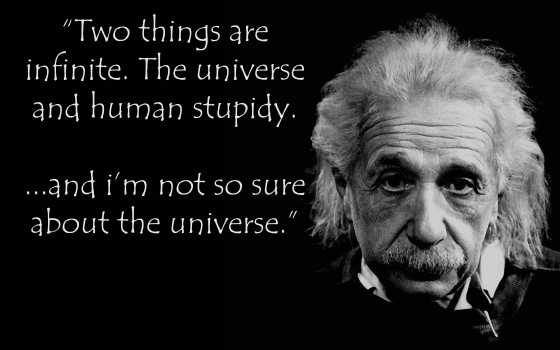 Einstein universe and stupidity