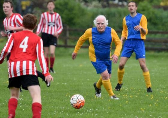 80-year-old is 'Britain's oldest footballer', Dorset, Britain - 21 May 2016